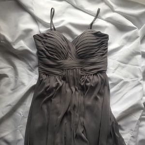MOVING SALE Bari Jay Chiffon Formal Gray Dress